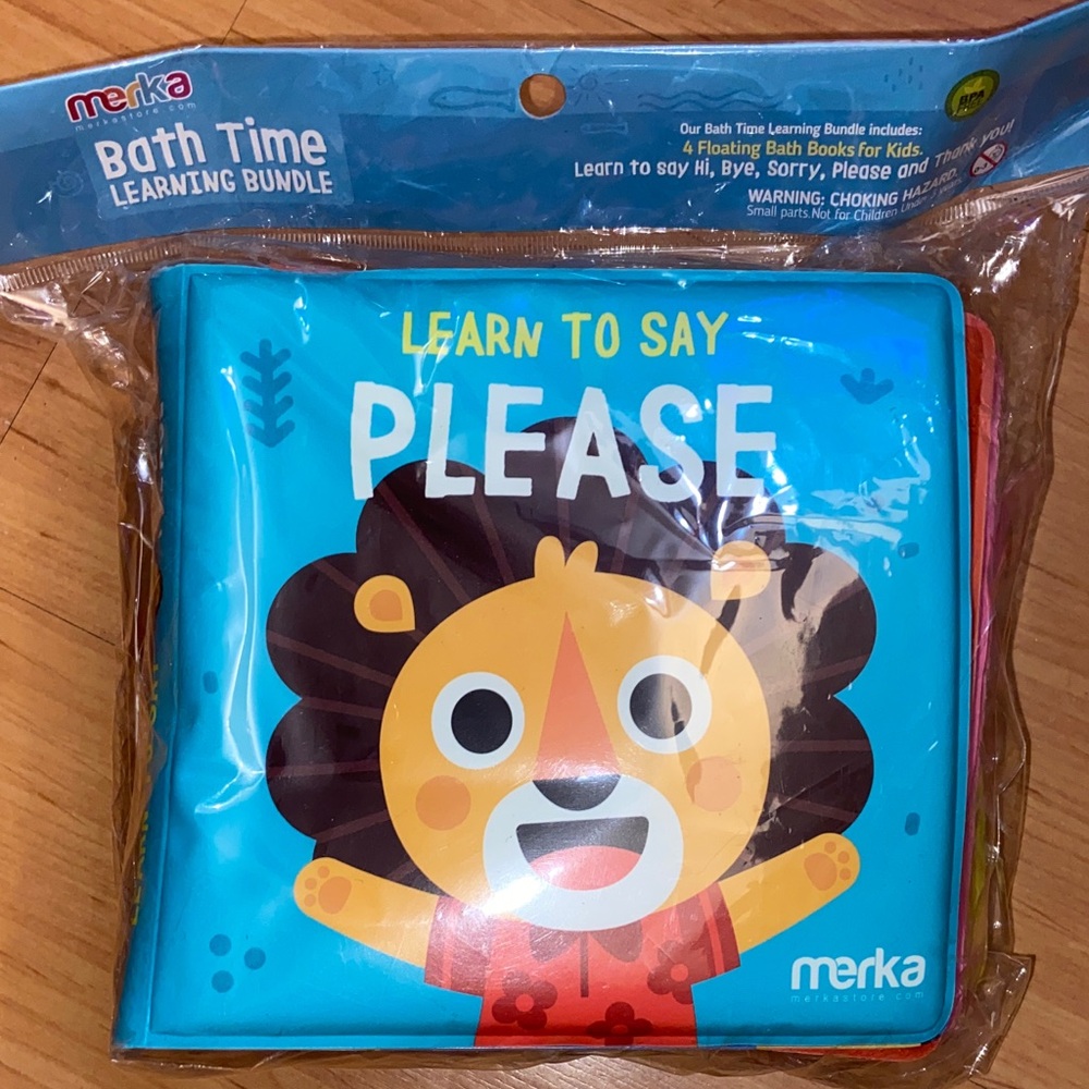 Learn to Say Please Bath Time Book - Blue